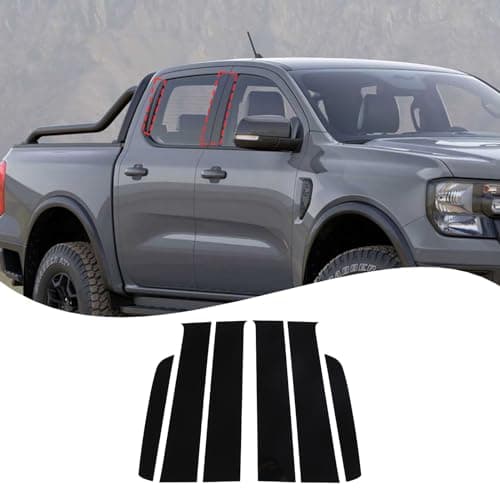 Car B Pillar Trim Center Window Outer Pillar Post Panel Cover Anti-Scratch Molding Covers Stickers Decorative Accessories Compatible withInfiniti Ford Ranger Ford Ranger 2023 2024 (2023+)
