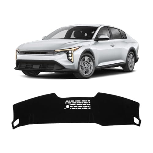 KUST Black Dash Cover for Kia K4 2025-2026 Left Hand Drving Dash Carpet Polyester Non-Slip Dash Protector Interior Accessories for K4 Custom Fit Dash Mat Sunshade Windshield Glare