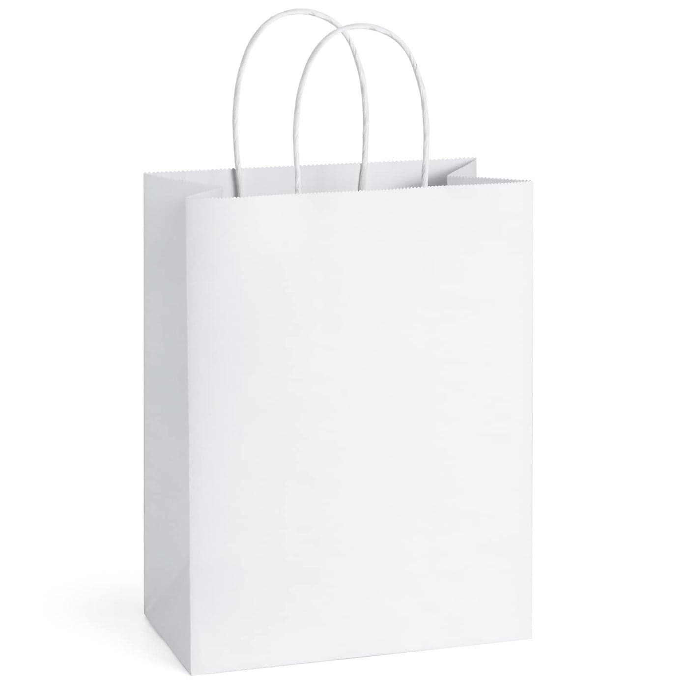 BagDream 25Pcs White Gift Bags 8x425x105 Kraft Paper for Gifts Shopping Retail Merchandise Grocery Sacks White Paper Bags with Handles Bulk Medium