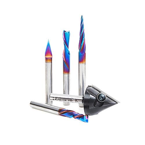 Amana Tool AMS-175 5-Pc CNC Signmaking Router Bit Collection