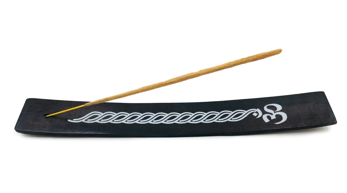 Incense Holder - Wooden Ash Catcher for Single Incense Sticks - Meditation Accessories, Spiritual Decor, Home Fragrance, Room Decor (10 Inches Long)