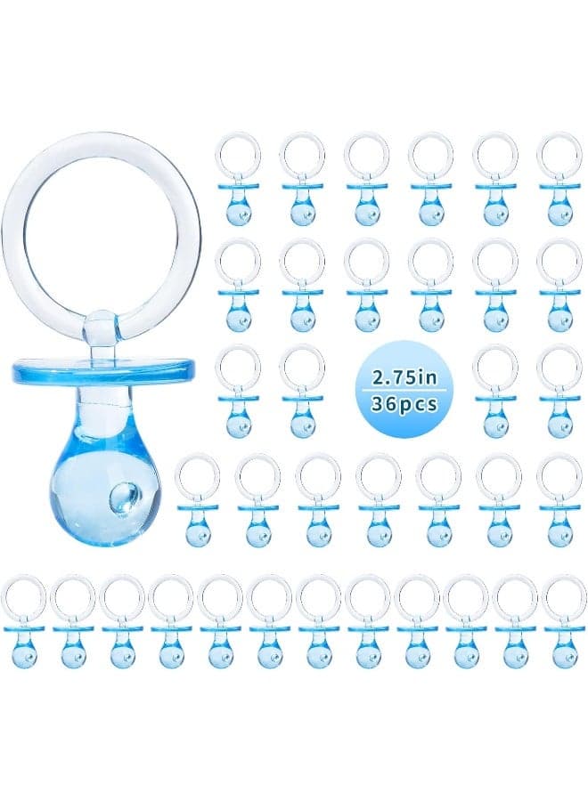 XINHUIDALSQ 36 Acrylic Pacifiers for Baby Shower Game, 2.75 Inch Bulk Chupones para Gender Reveal Party Favors Table Decoration