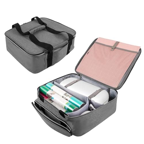 Carrying Case for Cricut Joy Xtra Carrying Handles with Removable Baffles Smart Cutting Machine with Pockets for Cricut Joy Extra Bundle Accessories Dust Cover Organization Bag with Padded