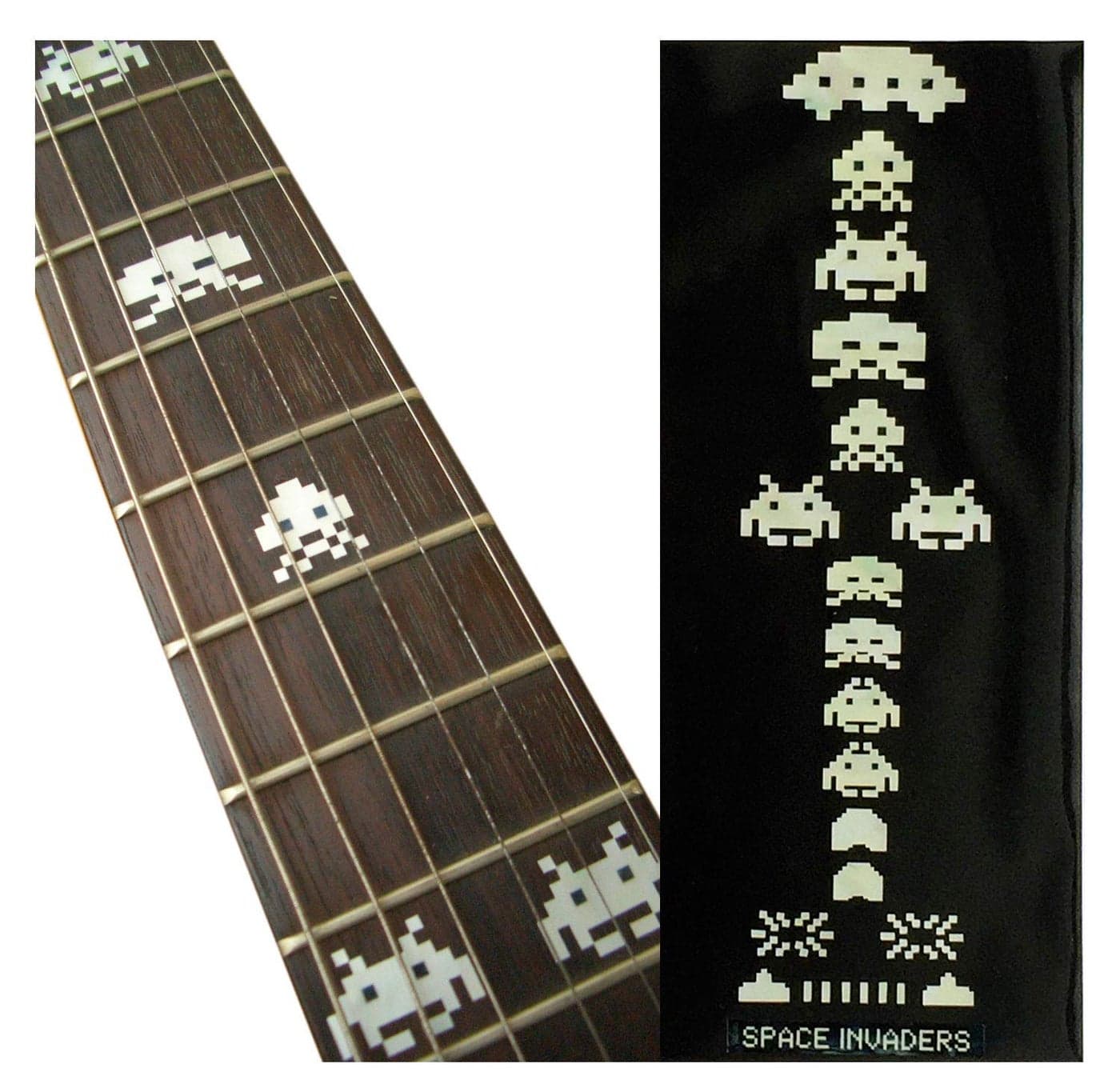 Jockomo Invaders White Pearl Guitar Inlay Sticker
