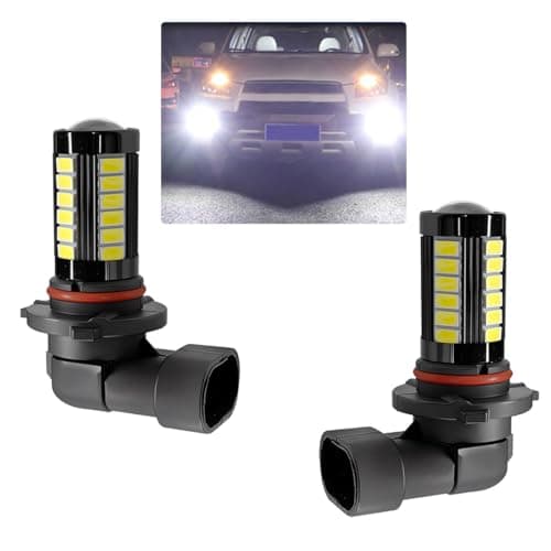 GAOLAOSY 2PCS 9006 Car LED Fog Light Bulbs 12V 5630 33SMD AntiFog Super Bright Lights 6500K Power LED Bulb 1500 Lumen DRL Universal Replacement Bulbs for Car SUV Truck 9006