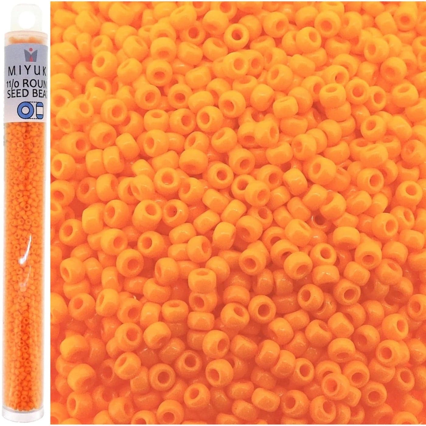 Light Orange Opaque Miyuki 110 rocailles Glass Seed Beads 24 Grams