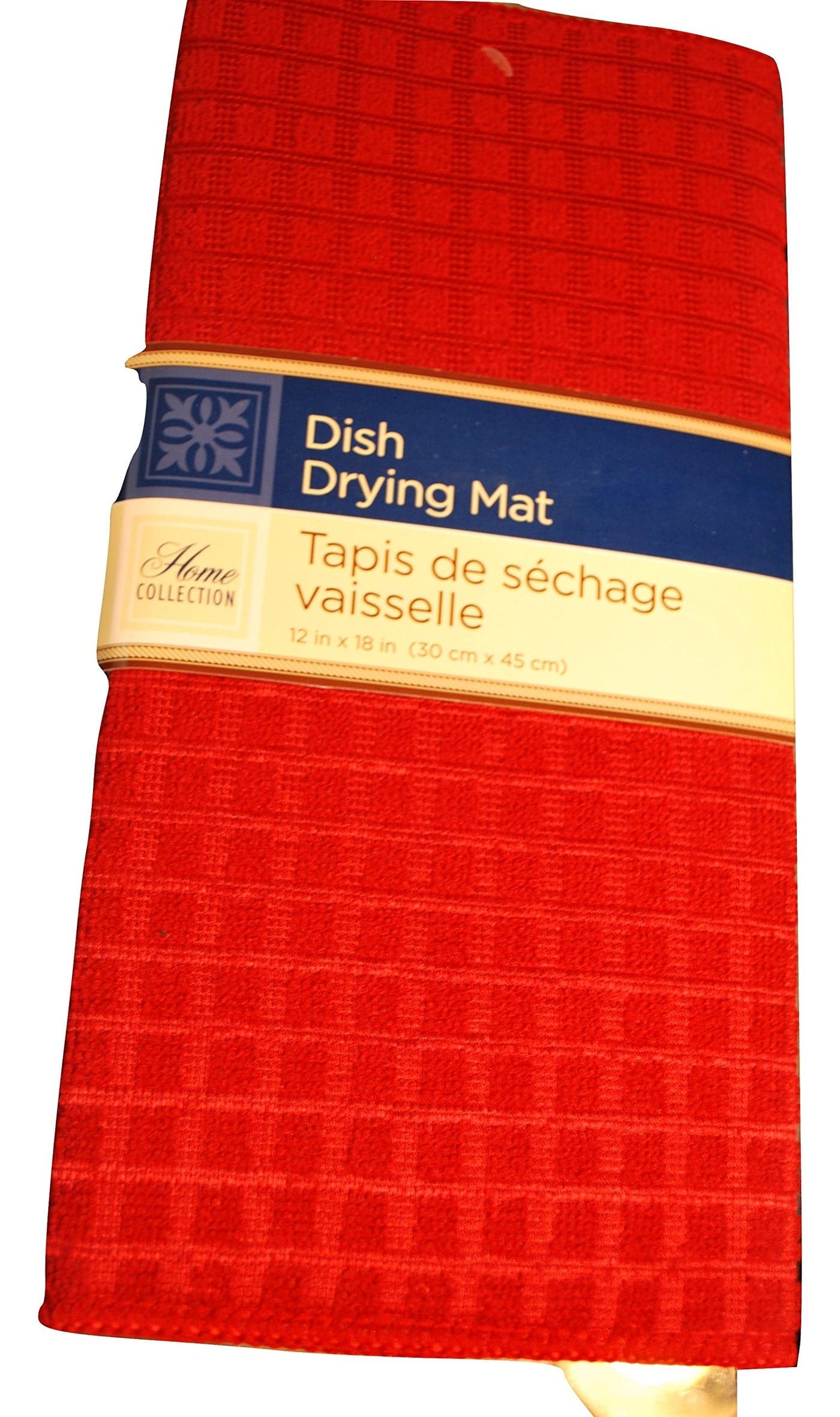 Home Collection Red Dish Drying Mat 12 x 18