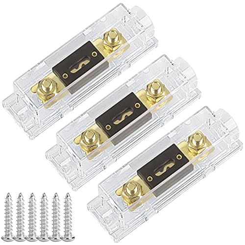 Hamolar 3 Pack 250A Car ANL Fuse Block Kit 0/2/4/8 Gauge AWG 250 AMP Fuses Holder for Audio Truck DIY