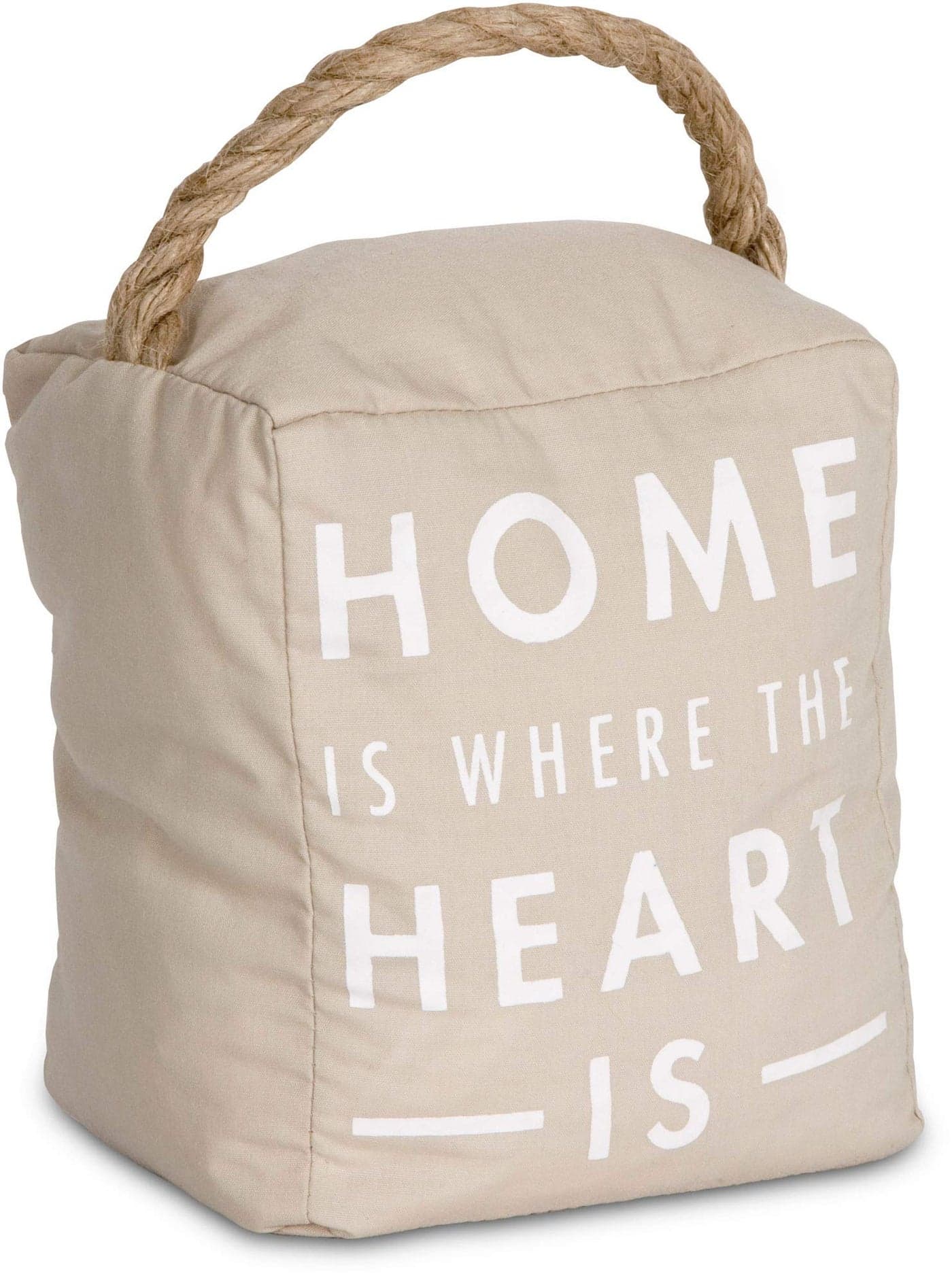 Pavilion Gift Company 72191 Home is Where The Heart is Door Stopper 5 x 6 White