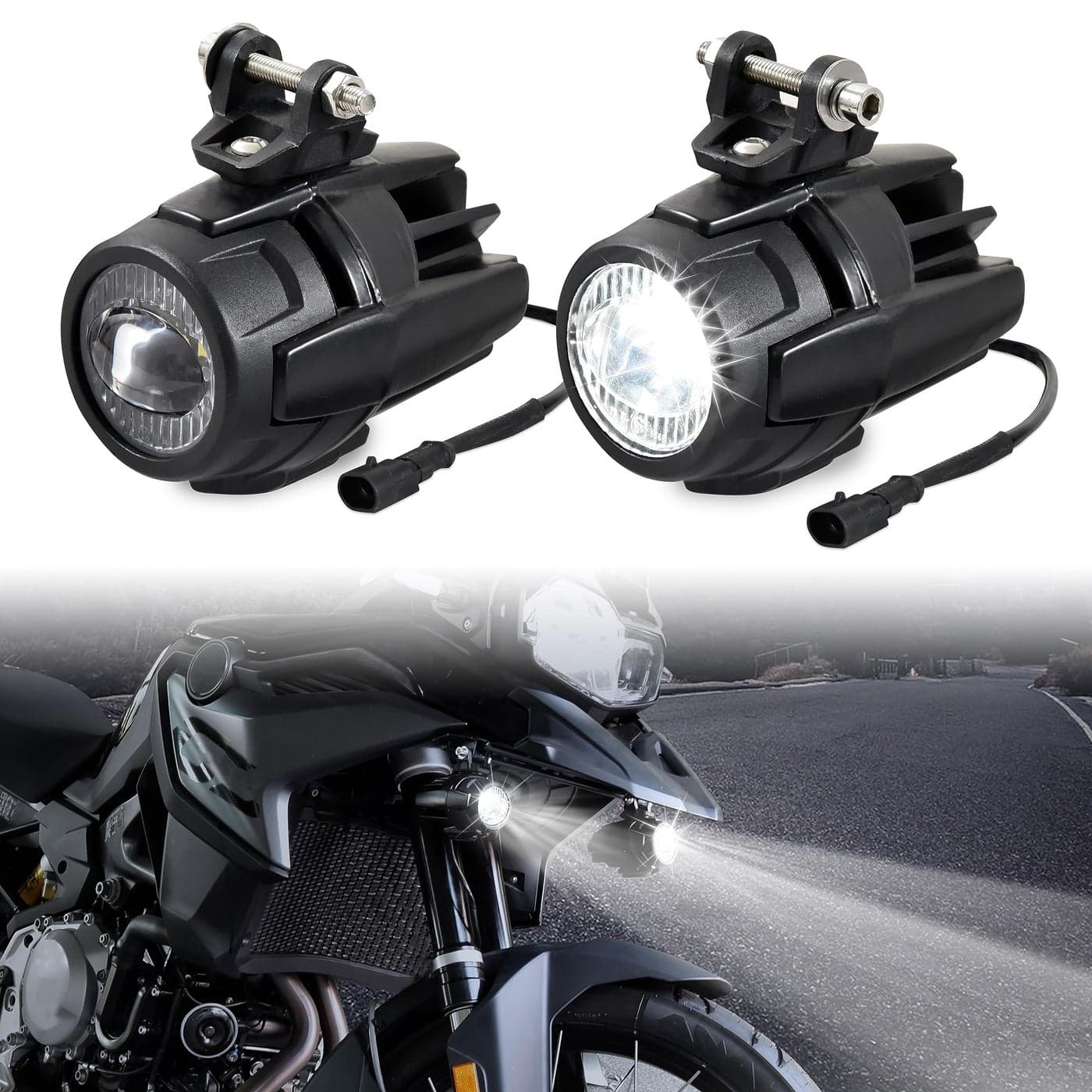 VEISUTOR Motorcycle LED Lights for BMW F750 F850GS 1923 LED Auxiliary Lights Bar Fog Lights with Brackets for BMW F750GS F850GS F850GS ADV 20192023 Accessories