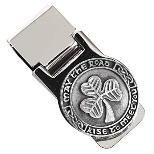 Biddy Murphy Irish Gifts, Irish Money Clip Claddagh Stainless Steel Hinged Made in Co. Westmeath, Ireland