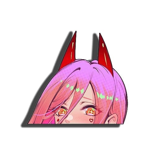 YUNEX 51 Inch Anime Car Stickers Cartoon Peeking Window Trunk Laptop Bumper Decals Fuel Tank Cap Luggage Campervan Vinyl Wrap Decor