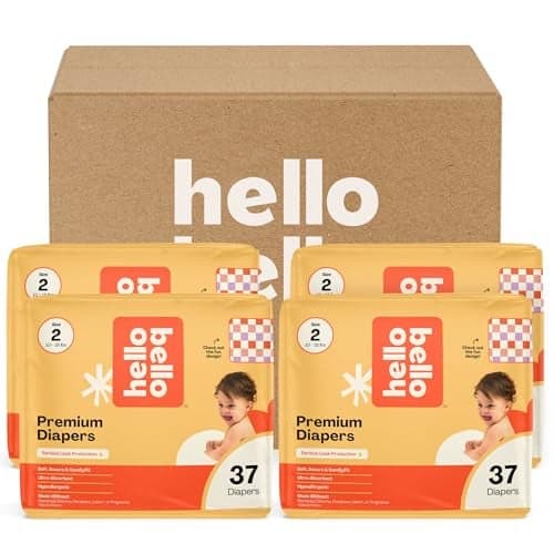 Hello Bello Premium Diapers Size 2 Love Checks Design Super Value Pack 185 Count