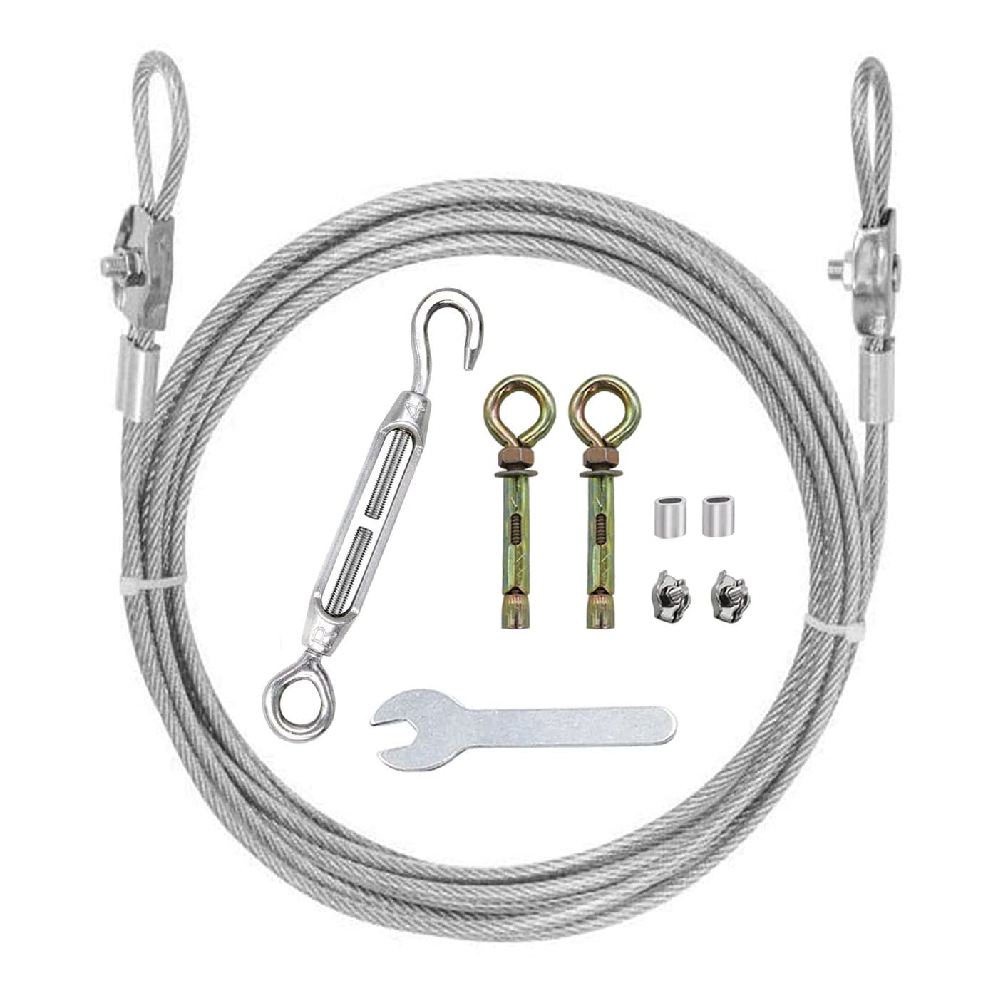 MHY 32Ft Heavy ClotheslinesOutdoors 304 Stainless Steel Clothes LineHeavy Duty Cable Wire Rope with Retractable SystemWindproof Clothes Rope for OutdoorIndoorHomeDryingCurtain Hanging