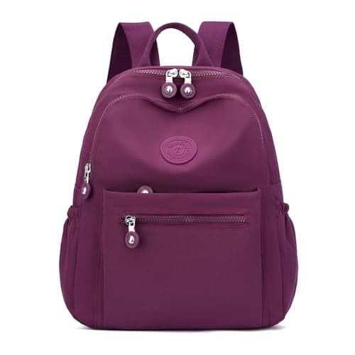 Tanweibago Mini Nylon Women Backpacks11L Small Ladies backpacks Casual Lightweight Women Shopping Travel Daypack Purple