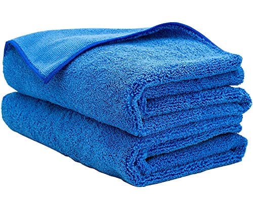 AIDEA Microfiber Towels for Cars-2PK, Large Professional Car Drying Towel, Scratch-Free & Absorbent Drying Towel for Cars, SUVs, RVs, Trucks, and Boats, 24inx 31in, Blue