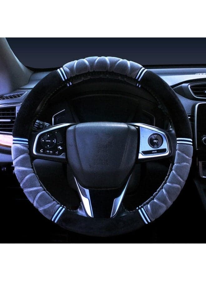 Western Steering Wheel Cover, Western Cowboy Steering Wheel Cover, Diameter of 38cm, for Women Men Auto Truck(Gray)