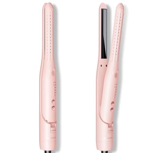 Wavytalk 0.65" Pencil Flat Iron, Cool Curl Pencil, Small Airflow Styler and Straightener for Short Hair, Pixie Cut and Edges, Curling Iron for Short Hair with 360º Cool Airflow for Long-Lasting Hold