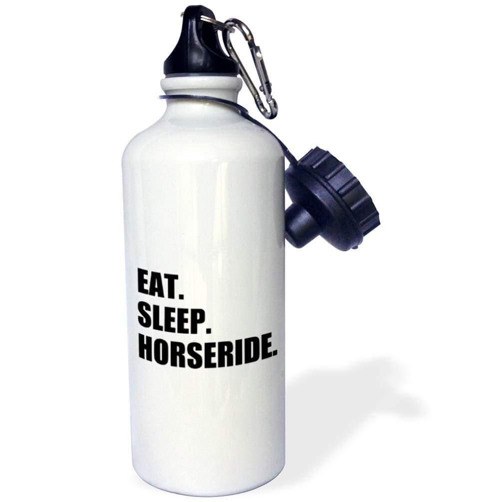 3dRose Eat Sleep Horserider Gifts-Horse Rider Ride Hobby Sports Water Bottle, 21 oz, Multicolor