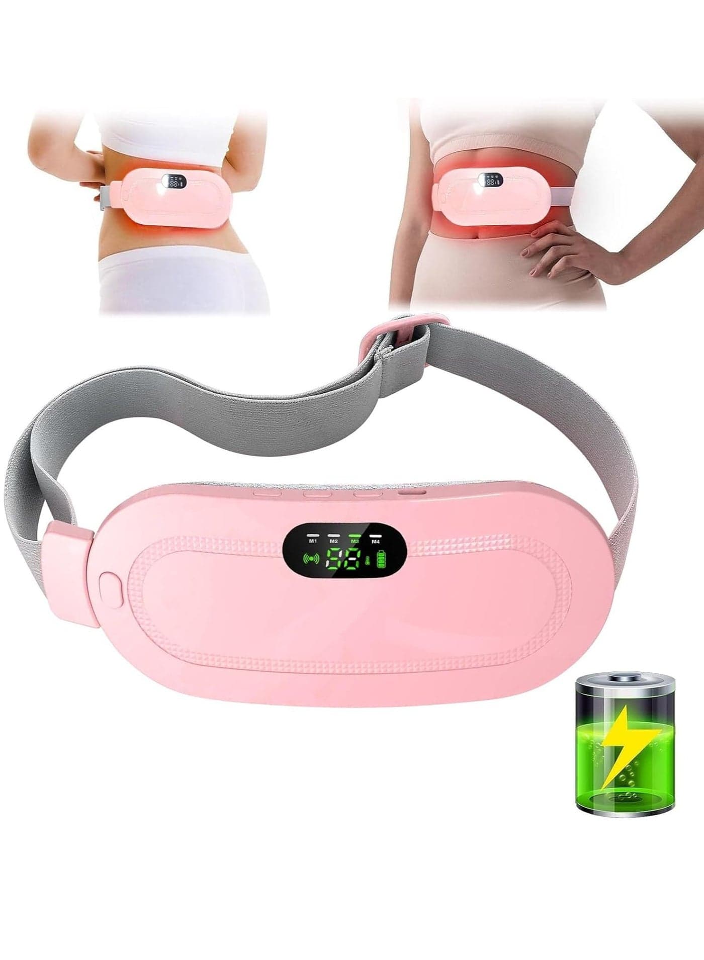 Portable Cordless Heating Pad Warming Belt Menstrual Heating Pad Mobile Cordless Heating Pad for Cramps, Endometriosis Pain Relief, Back or Portable Electric