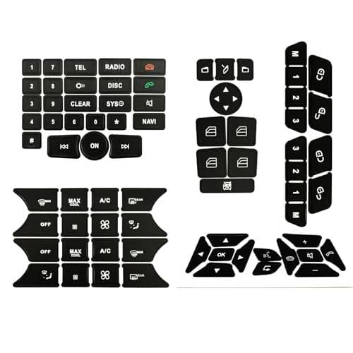 AtticZone Dash Button Repair Kit Stickers Decals Compatible with Benz 2008-2014, A B C E G CLS SL GLK Class, Style 1