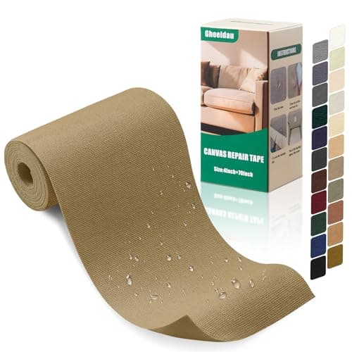 Gheeidau Canvas Repair Tape 470 Inch Waterproof SelfAdhesive Fabric Repair Patch for Repairing Boat CoversTentsPatio UmbrellasCar SeatsLuggageSofasDark Khaki