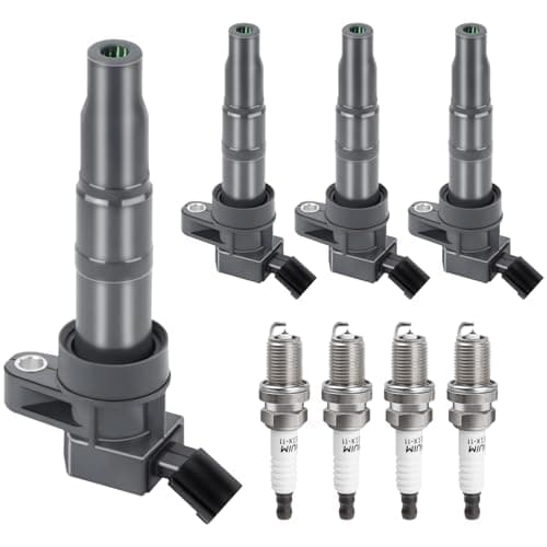 Ignition Coil Pack Spark Plug fit for 2.4L 2.4 2011-2014 Hyundai Sonata, 2013-2014 Santa Fe Sport, 2014-2015 Tucson, 2011-2015 Kia Optima, 2012-2015 Sorento, 2014-2015 Sp-or-tage, UF-611, Set of 4