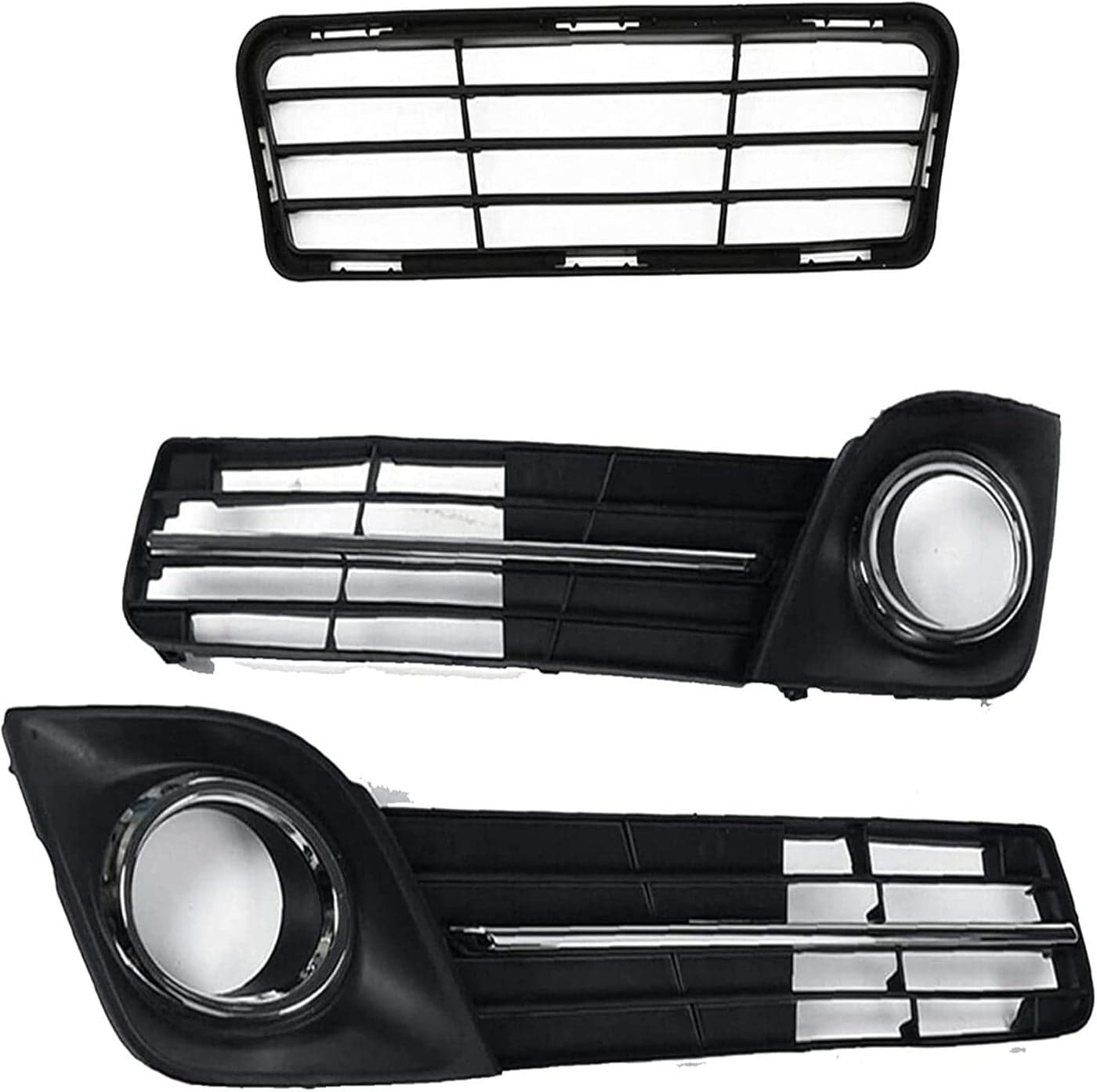 WFLNHB 3 Pack Front Bumper Fog Light Cover Grilles for 2012-2014 Toyota Camry SE