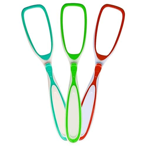 Nurpi Tongue Cleaner single handle for Fights Bad Breath Oral Health Care Tool,multi colour Easy to Use for Adults and KidsTravel Friendly (pack of 3)