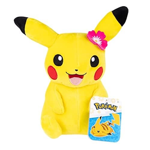 Pokmon 8 Pikachu with Flower Plush Officially Licensed Quality Soft Stuffed Animal Toy Add Pikachu to Your Collection Great Gift for Kids Boys Girls Fans of Pokemon