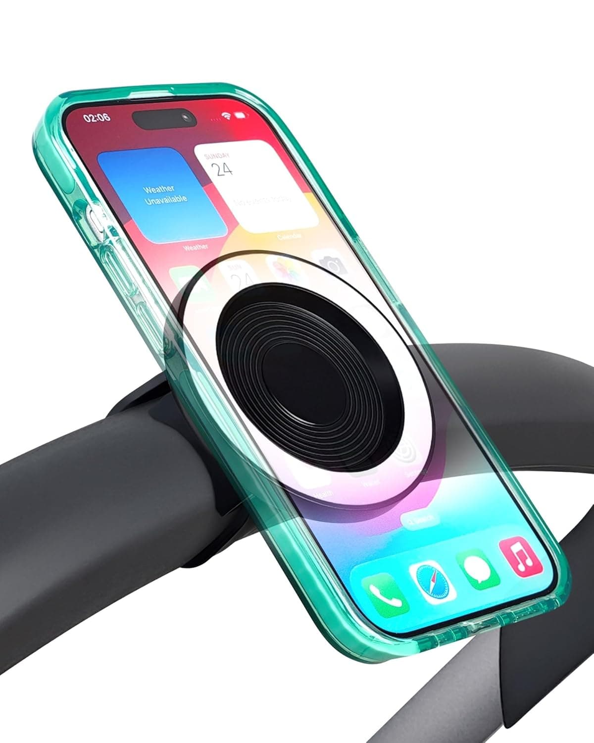 Magnetic Phone Holder for Stroller Shopping Cart Golf Push Cart Handlebar Phone Mount for MagSafe Strap with Strong Magnet for Mag Safe Stroller Accessories for Uppababy Nuna Bugaboo