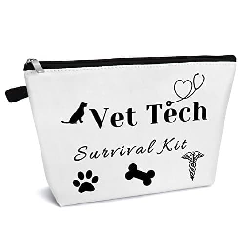 Veterinarian Gift Vet Techs Gift Cosmetic Bag for Women Veterinary Technician Thank You Gift Makeup Bag Christmas Birthday Gift for Doctor Veterinarian Vet Tech Veterinary Medicine Graduation Gift