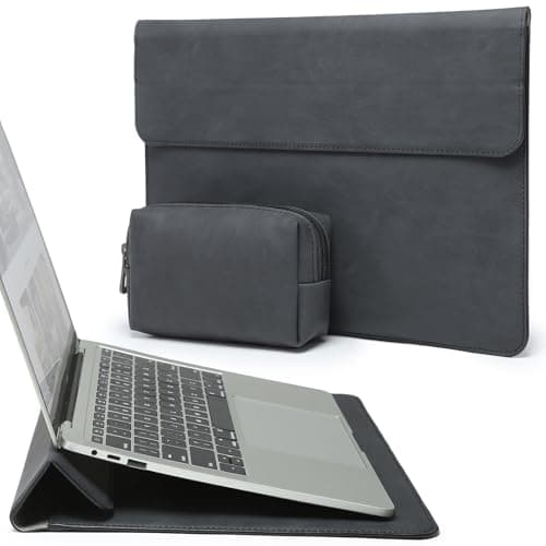 HYZUO 15-16 Inch Laptop Case Bag Sleeve with Stand Feature for MacBook Pro 16 M5/M4/M3/M2/M1 Pro/Max 2026-2019, XPS 15, MacBook Pro 15 2015-2012, Samsung Galaxy Book Flex 15, Graphite