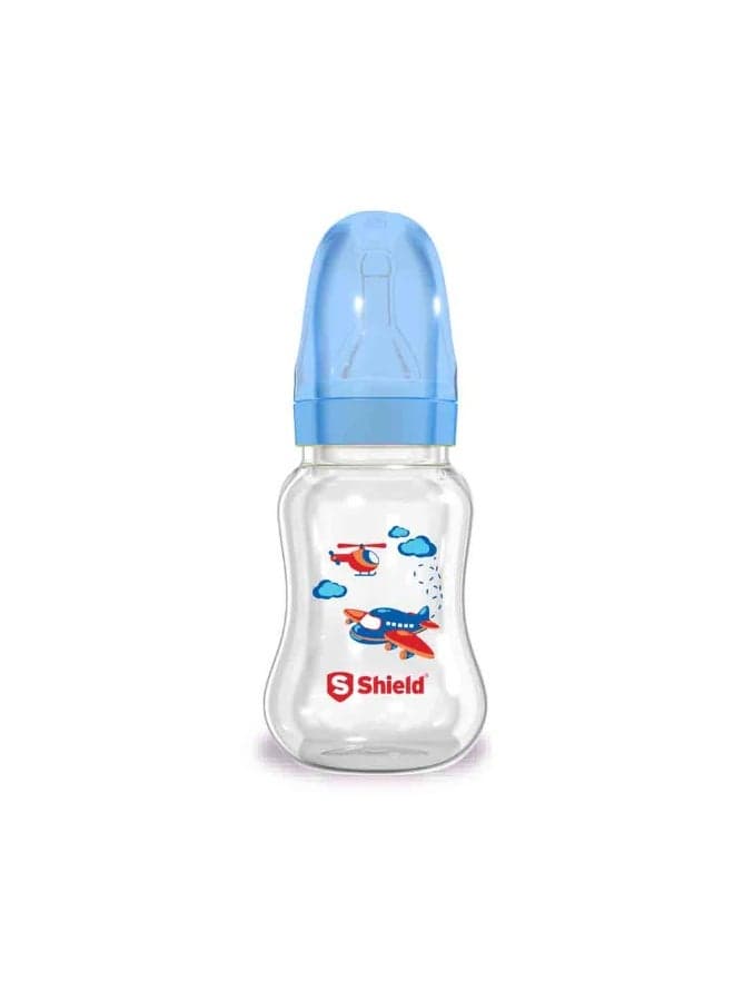 Shield Evenflo Feeder Blue 125ml Baby Feeding Bottle 6 Plus Months BPA Free Feeding Bottle with Even Flow Nipple for Infant Feeding