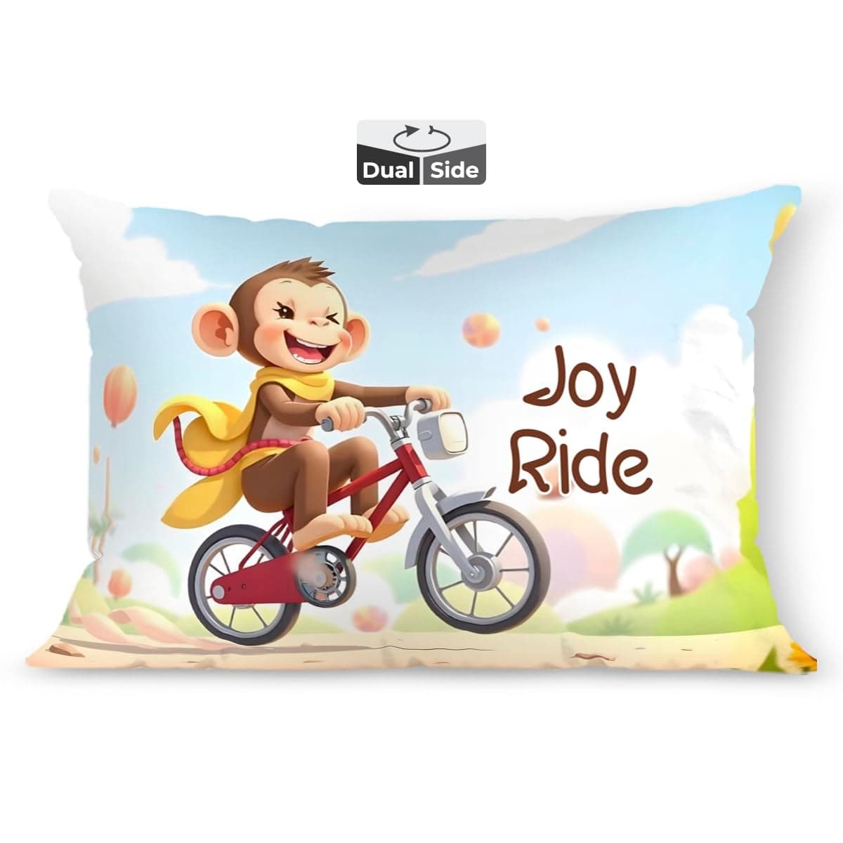 Brizberry Baby Kids Pillow Cushion for 3 Years to 8 Years Super Soft Fabric Animal Cartoon Prints 12x18 inches Design 26