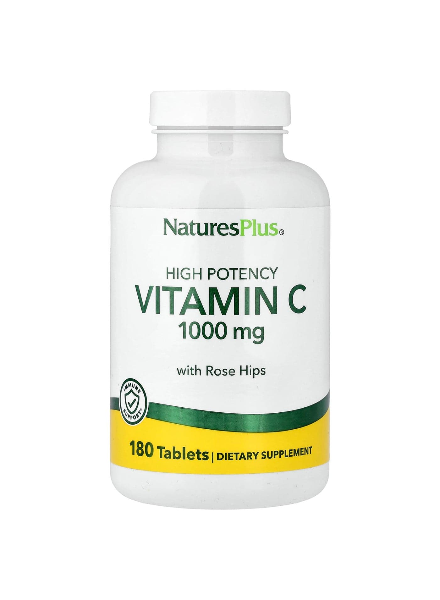 Vitamin C With Rose Hips, High Potency, 180 Tablets