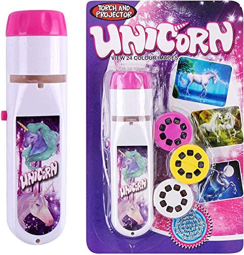 Georgie Porgy Children Projector Toys Educational Science Set Wall Ceiling Tent Torch Flashlight for Kids Gifts for Boys Girls Unicorn