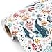 WRAPAHOLIC Ocean Wrapping Paper Roll Mini Roll 17 Inch x 98 Feet Whales Dolphins Coralline Design for Boys Girls Kids Birthday Baby Shower