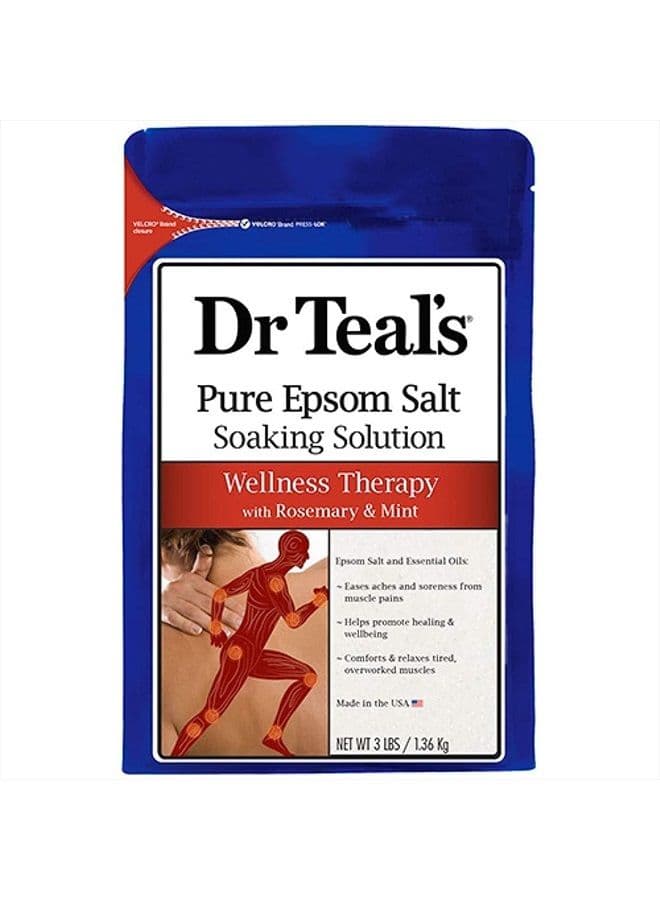 Dr. Teal's Epsom Salt Soaking Solution, Rosemary and Mint, 48 Ounce