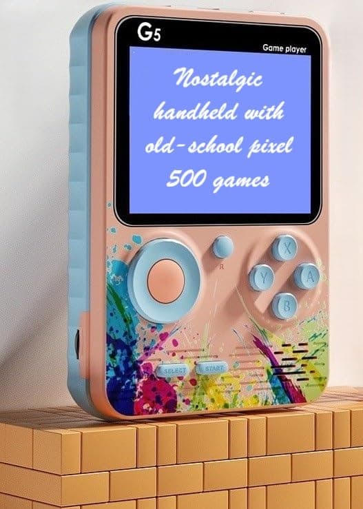 Goyal's 500 in 1 - TV Compatible Classical Handheld G5 Video Games for Kids with Many Fun and Exciting Games - Multicolour (Big Screen - 2.8 Inches)