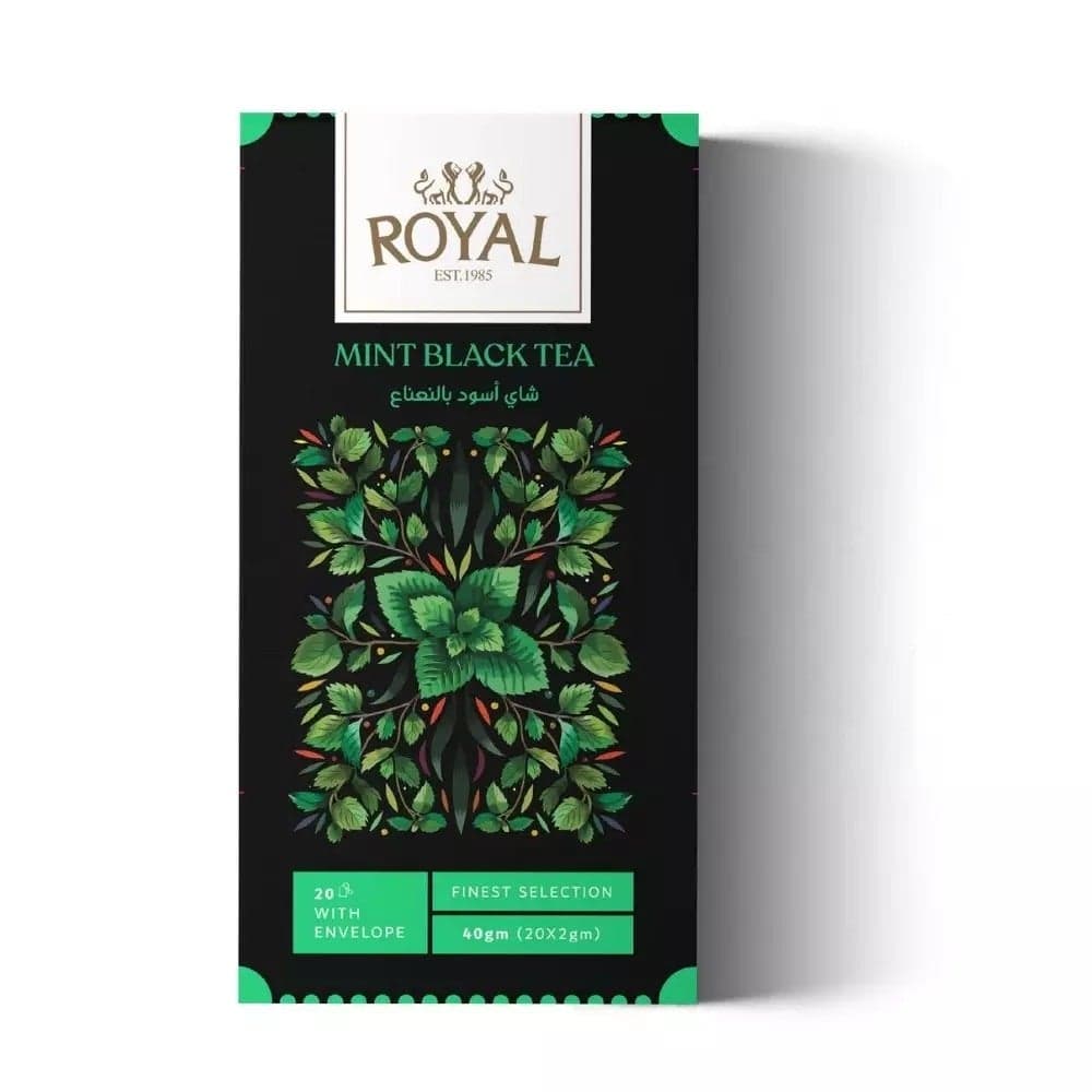 Royal Finest Selection Mint Black Tea- 20 Bags In Envelope