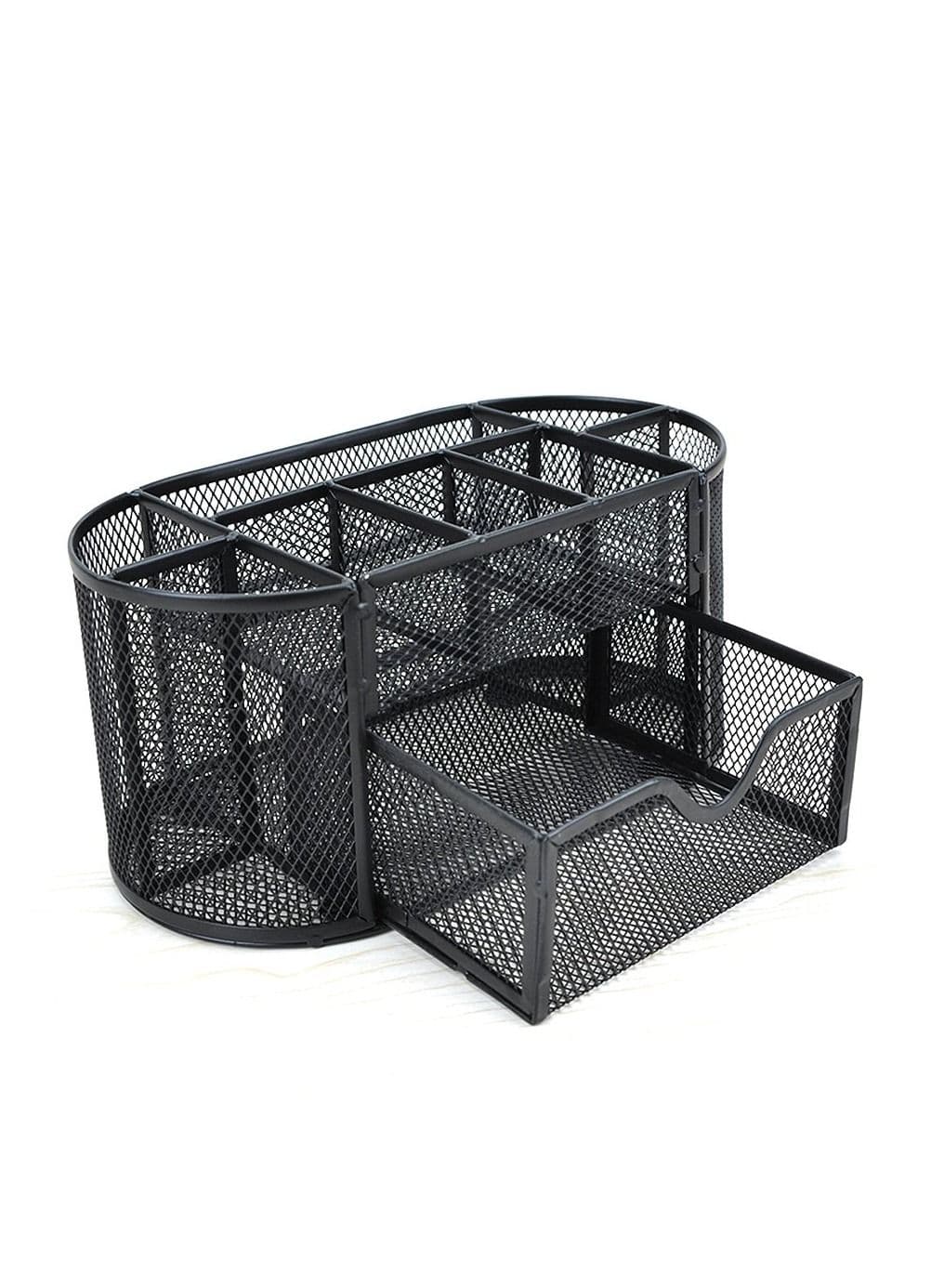 Compartments Multi-functional Mesh Desk Organizer Pen Holder Stationery Storage Container Box