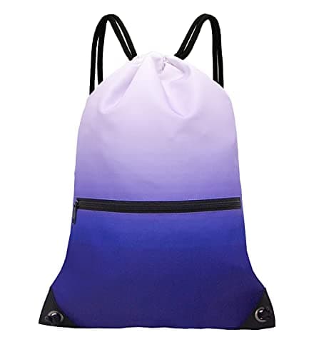 HOLYLUCK Drawstring Backpack Bag Sport Gym Sackpack gradient purple