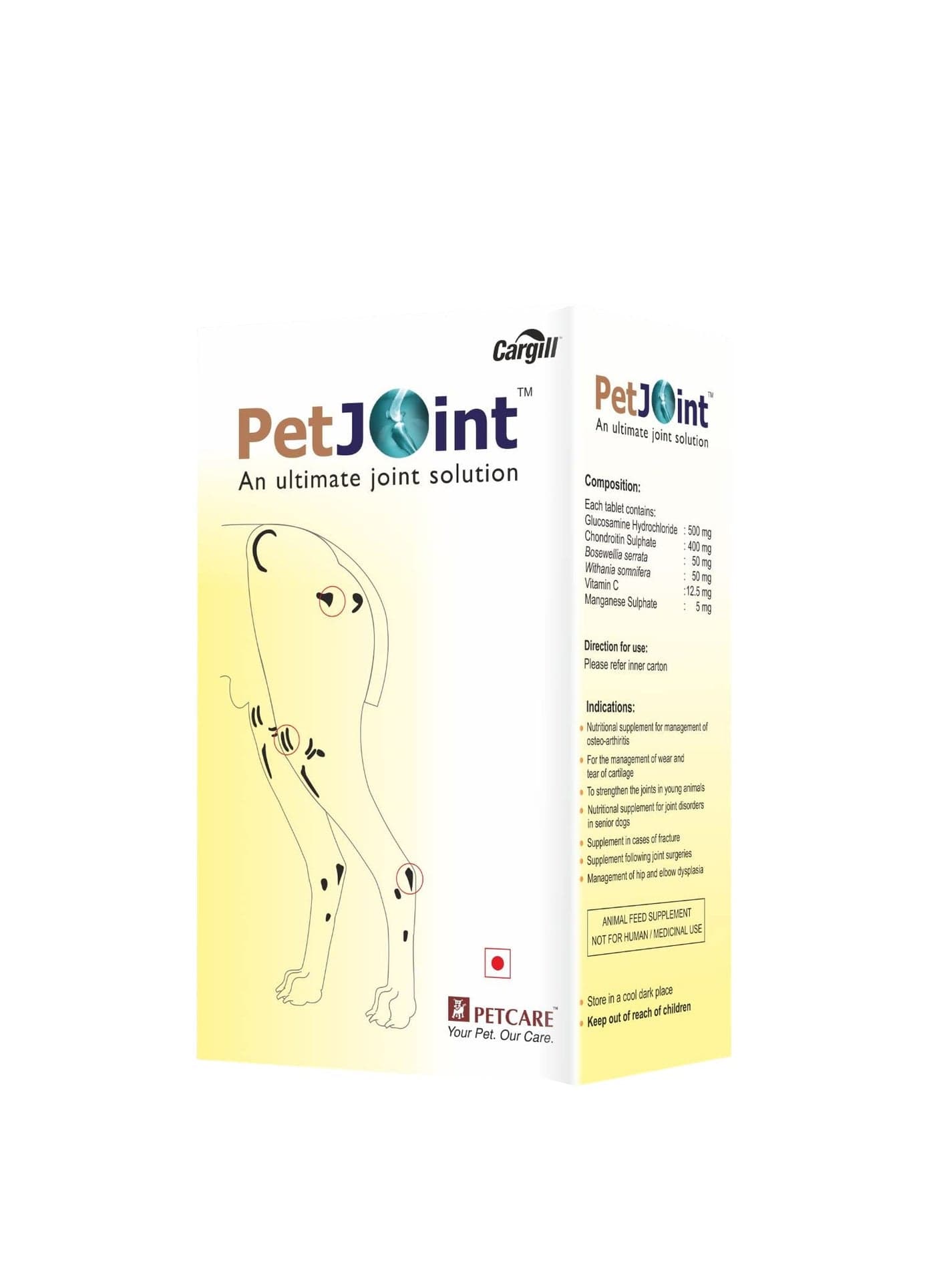 Petjoint Joint Supplement Tablets for Dog, Cat (Pack of 1, 60 Tablets)