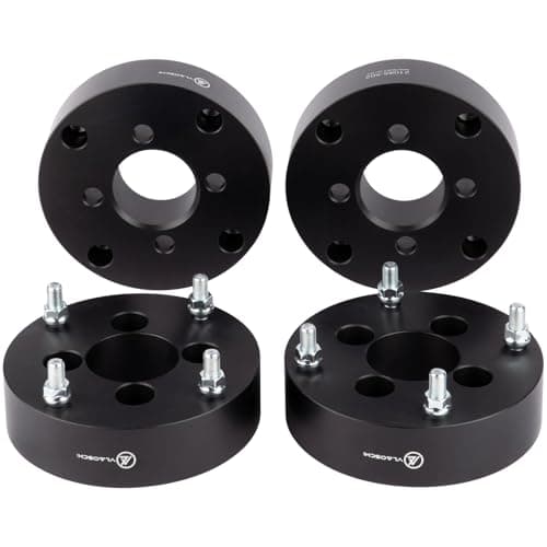 VLAOSCHI Black Forged 4x110 to 4x156 ATV Wheel Spacers 2 Inch with 12x1.5 Studs Compatible with Honda-Suzuki-Yamaha-Kawasaki 4 Lug for Foreman Rincon Rancher Kodiak Grizzly King Quad - Pack of 4