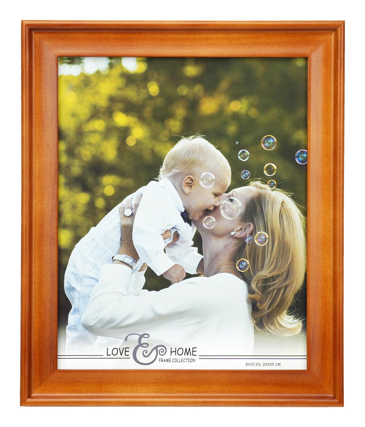 Spiretro 8 x 10 inch Country Scoop Wide Molding, Natural Solid Wood Picture Frame with Plexiglass, Vertically and Horizontally Display for Tabletop or Wall Decor Photo Frame, Plain Honey Brown