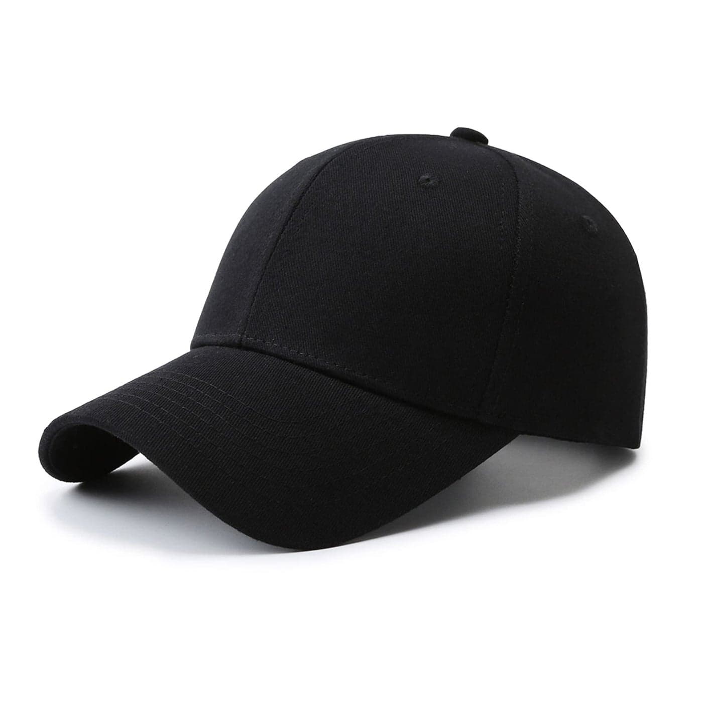 NPQQUAN Stiff Structured Front Panels Baseball Cap Golf Dad Hat for Women and Men Hat Black