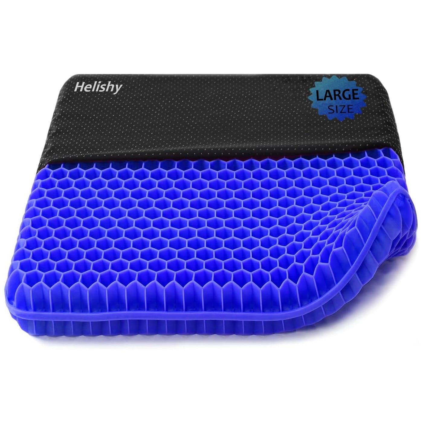 Extra Large Gel Seat Cushion 17x17inch Double Thick Egg Gel Cushion for Pressure Pain Relief Breathable Wheelchair Cushion Chair Pads for Car Seat Office Chair Blue