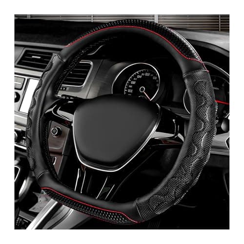 SHMZK Car Steering Wheel Cover, 15 Inch Anti-Slip Steering Wheel Cover Protector with 3D Honeycomb Design, Universal Steering Wheel Covers for Cars Truck SUV, Car Accessories (Black)