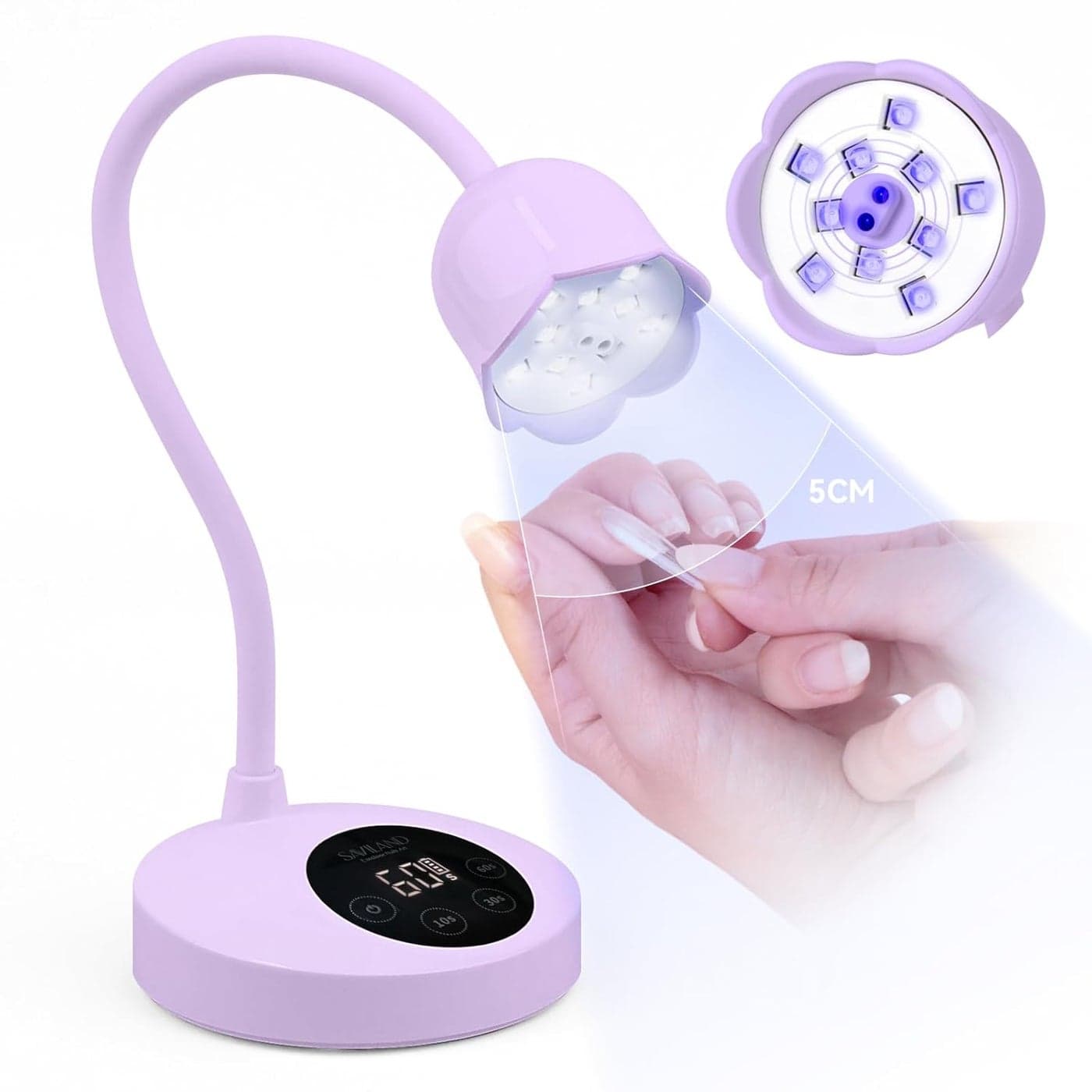 SAVILAND 30W Gel X Lamp for Nail Polish Intellisense Nail Lamp Cordless U V Light for Gel Nail Rechargeable LED Flash Cure Goosenecks U V Lamp Gel Nails Quick Drying for Nail Salon Home DIY Manicure